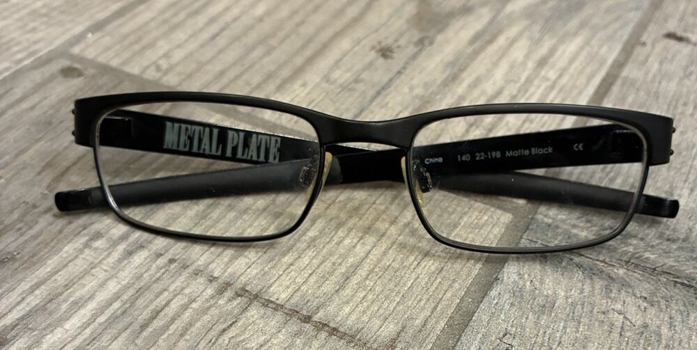 Oakley Metal Plate OX5038 Matte Black Titanium Rectangular Eyeglasses Frame Only